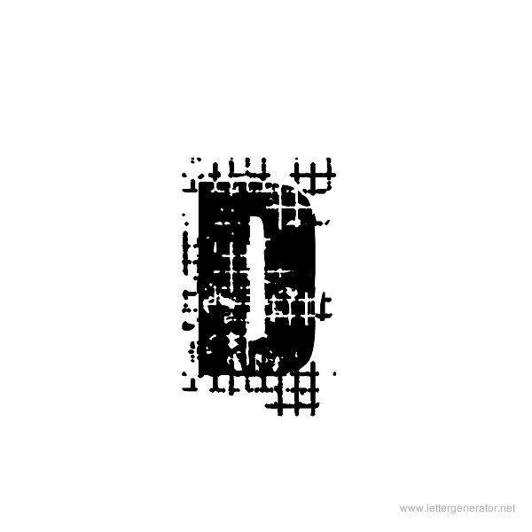 Gridlock'd Font Alphabet D