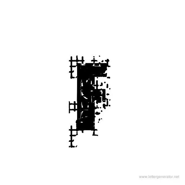 Gridlock'd Font Alphabet F