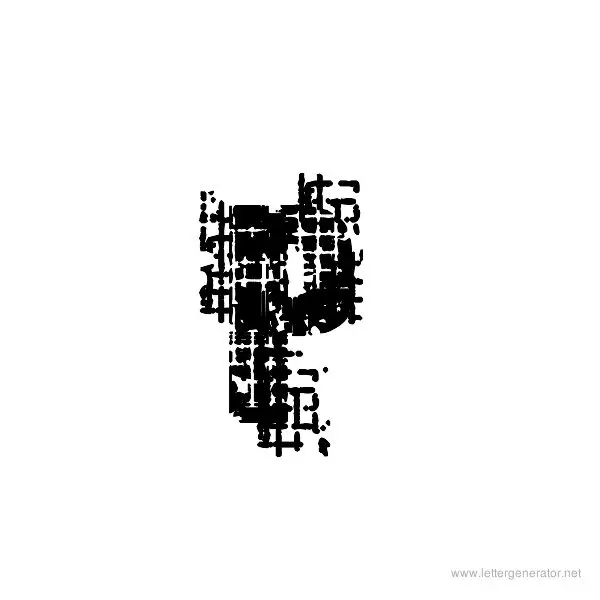 Gridlock'd Font Alphabet P