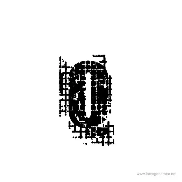 Gridlock'd Font Alphabet Q