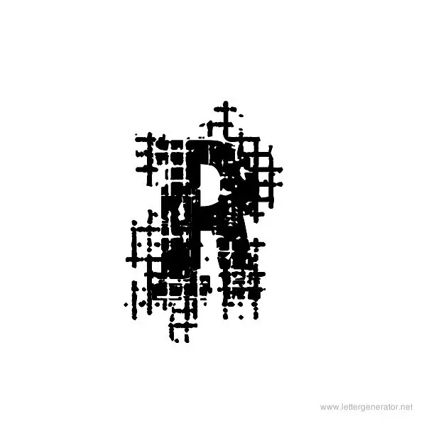 Gridlock'd Font Alphabet R