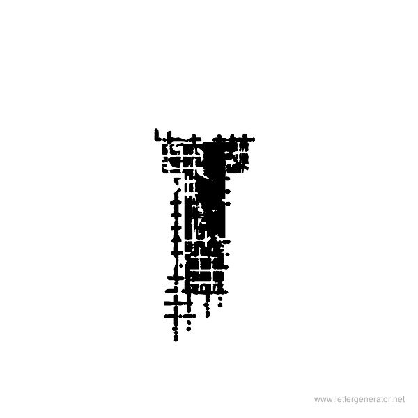 Gridlock'd Font Alphabet T