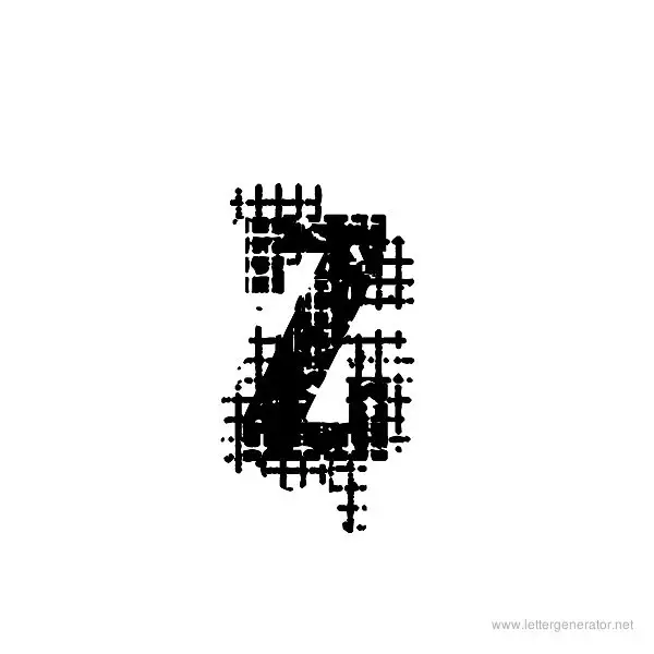 Gridlock'd Font Alphabet Z