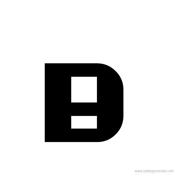 ThickThin Font Alphabet B