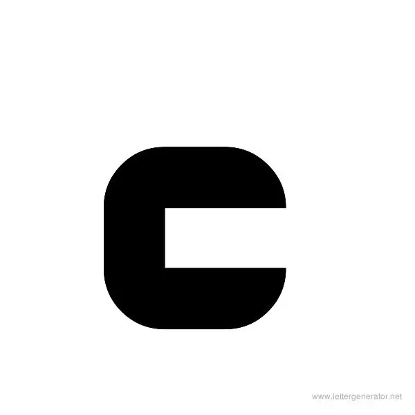 ThickThin Font Alphabet C