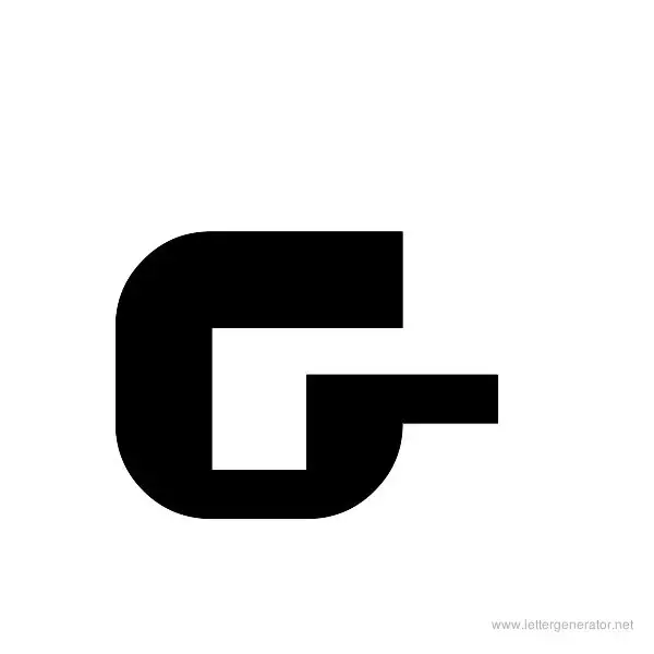 ThickThin Font Alphabet G