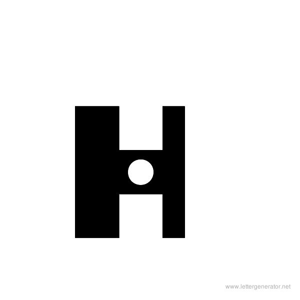 ThickThin Font Alphabet H