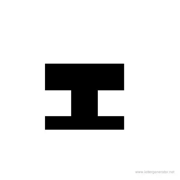 ThickThin Font Alphabet I