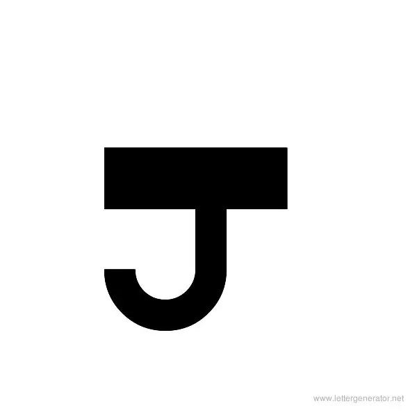 ThickThin Font Alphabet J