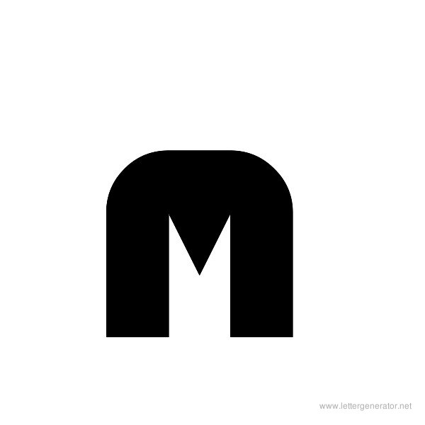 ThickThin Font Alphabet M