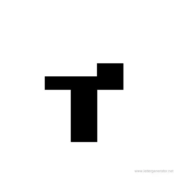 ThickThin Font Alphabet T