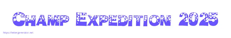 Champ Expedition 2025