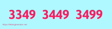 3349  3449  3499