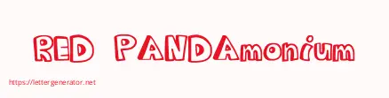 RED PANDAmonium