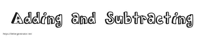 Adding and Subtracting 