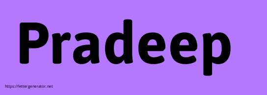 Pradeep 